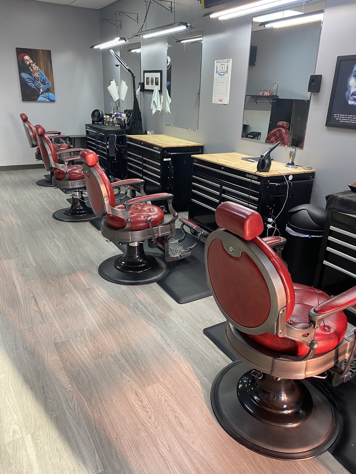 Hwy 6 Barber Shop barber chair and shop interior